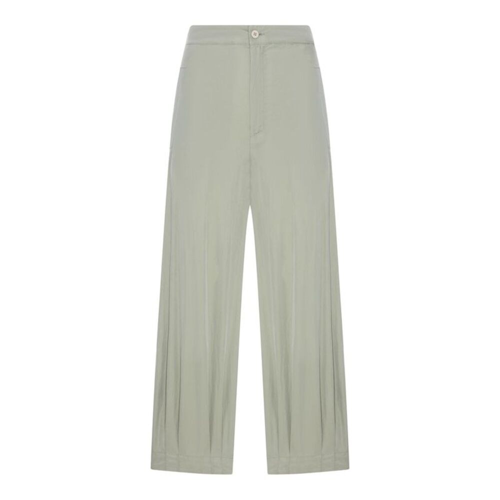 Transit Women Silk Blend Wide-Leg Cropped Trousers
